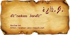 Énekes Jenő névjegykártya