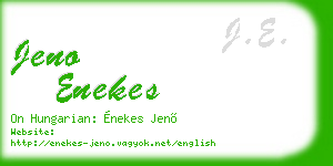 jeno enekes business card