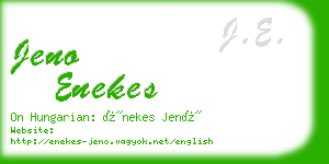 jeno enekes business card